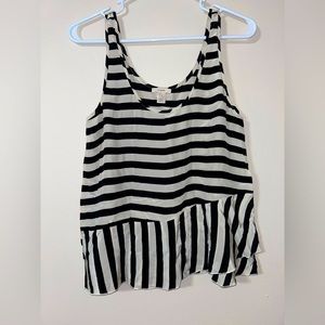 100% Silk J. Crew Stripes Sleeveless Top Size 4